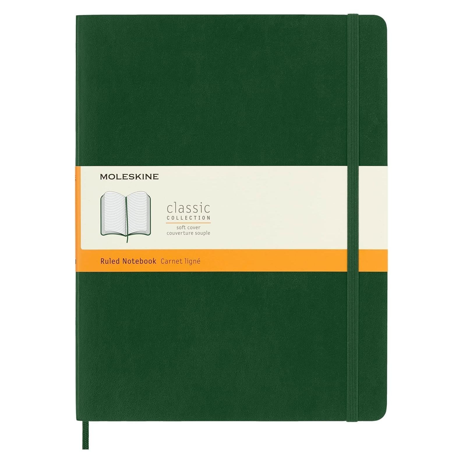 Cuaderno Moleskine Clásico XL Rayado Verde Mirtillo 192 Páginas