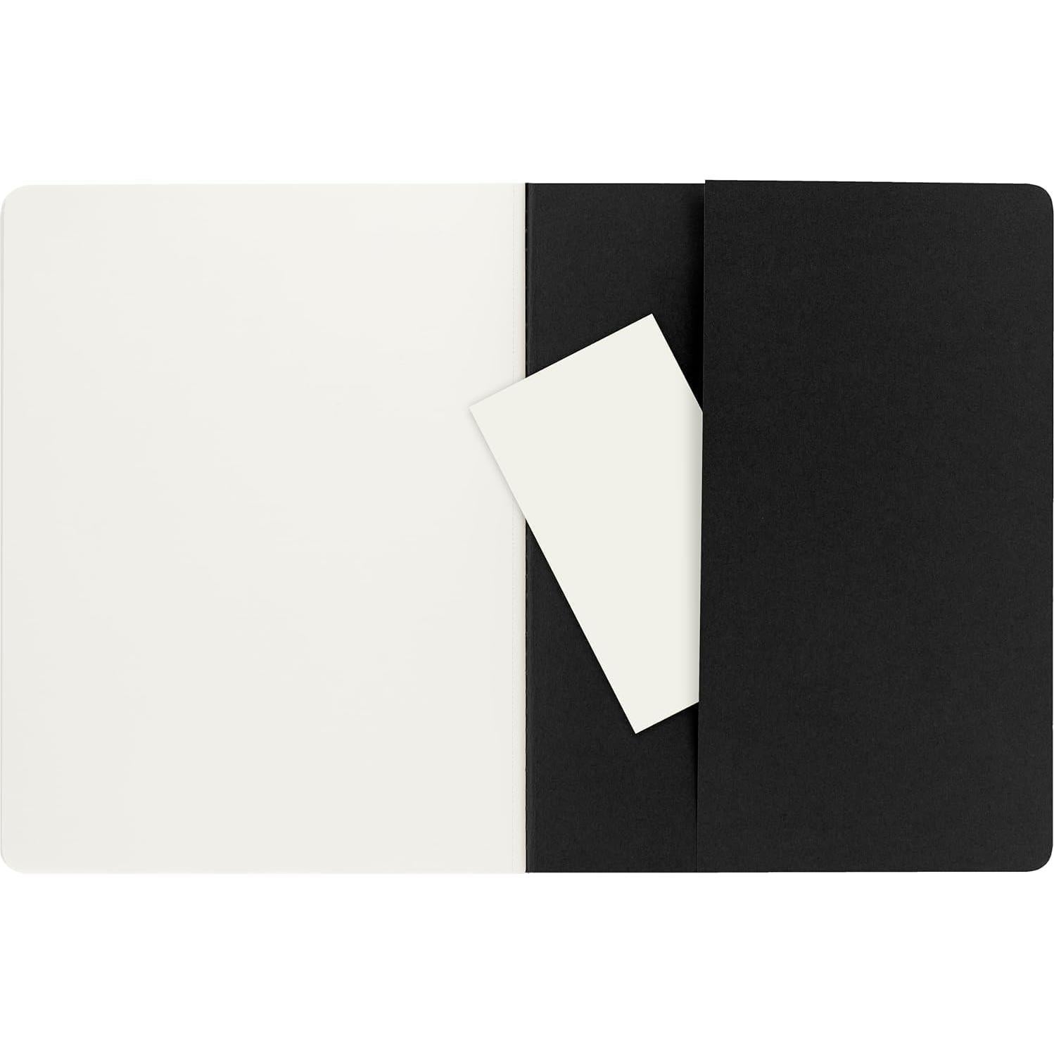 Diarios Moleskine Cahier en blanco, 3 unidades, Negro, 25.1x19.1 cm