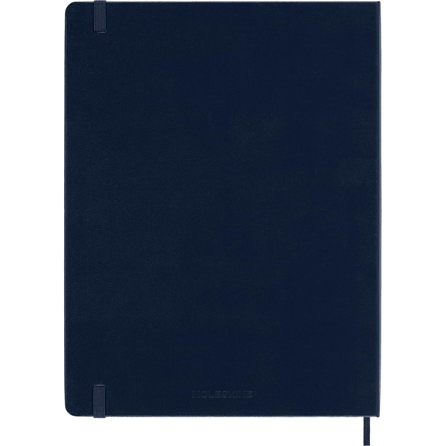 Cuaderno Moleskine Clásico Tapa Dura XL Rayado Azul 192 Páginas