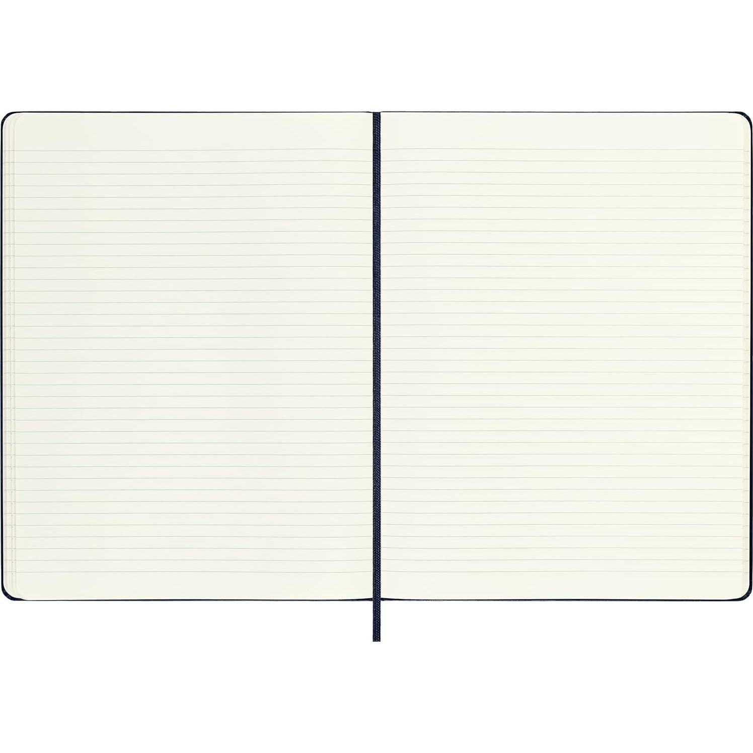 Cuaderno Moleskine Clásico Tapa Dura XL Rayado Azul 192 Páginas