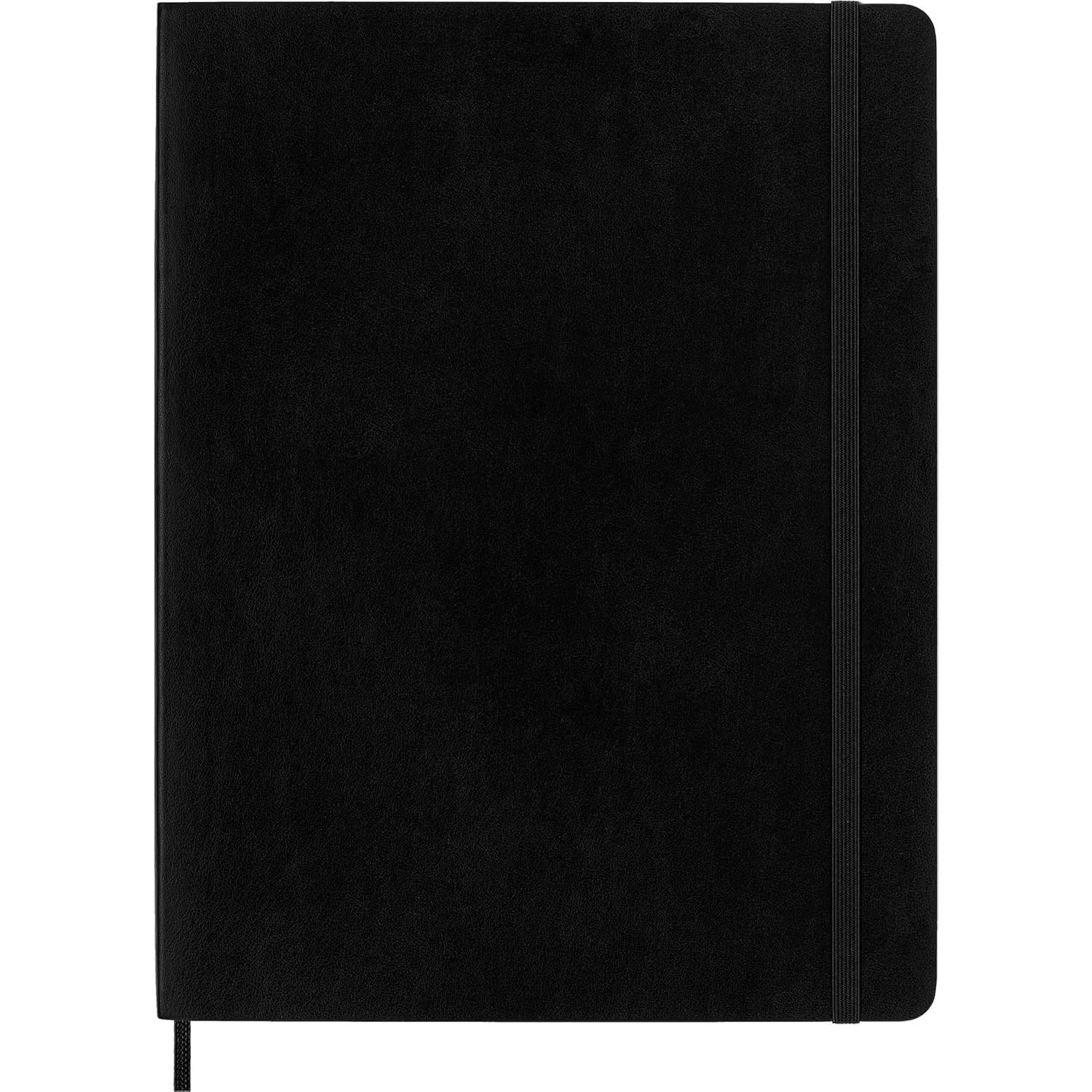 Cuaderno Moleskine XL Punteado Negro Tapa Blanda 192 Páginas