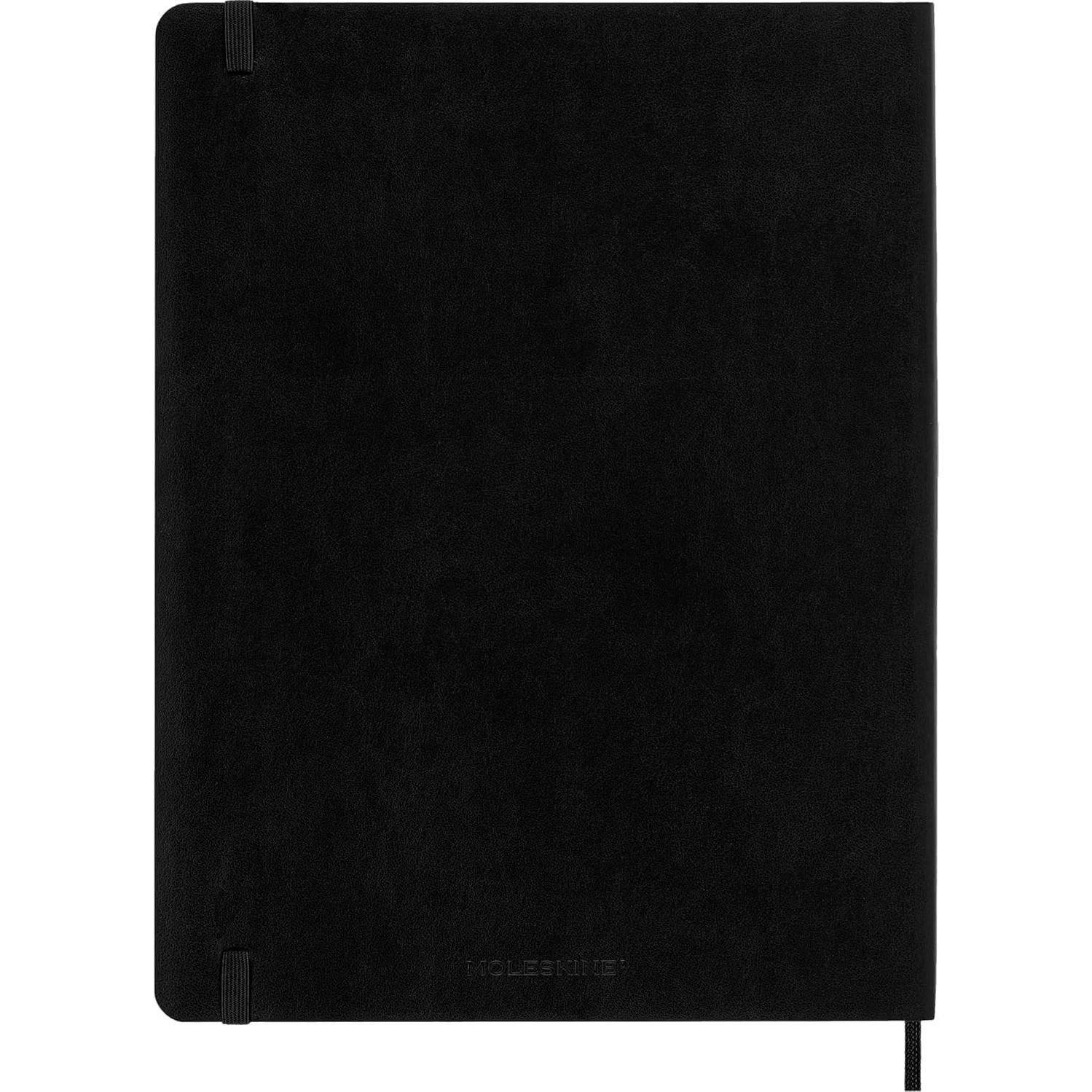 Cuaderno Moleskine XL Punteado Negro Tapa Blanda 192 Páginas