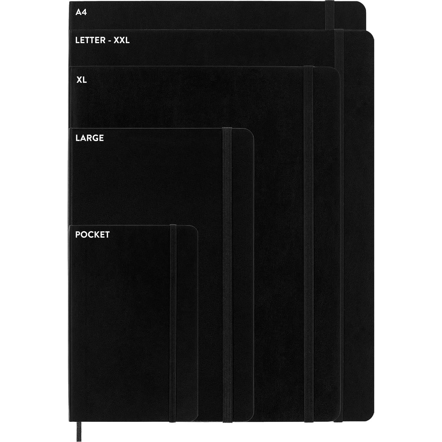 Cuaderno Moleskine XL Punteado Negro Tapa Blanda 192 Páginas