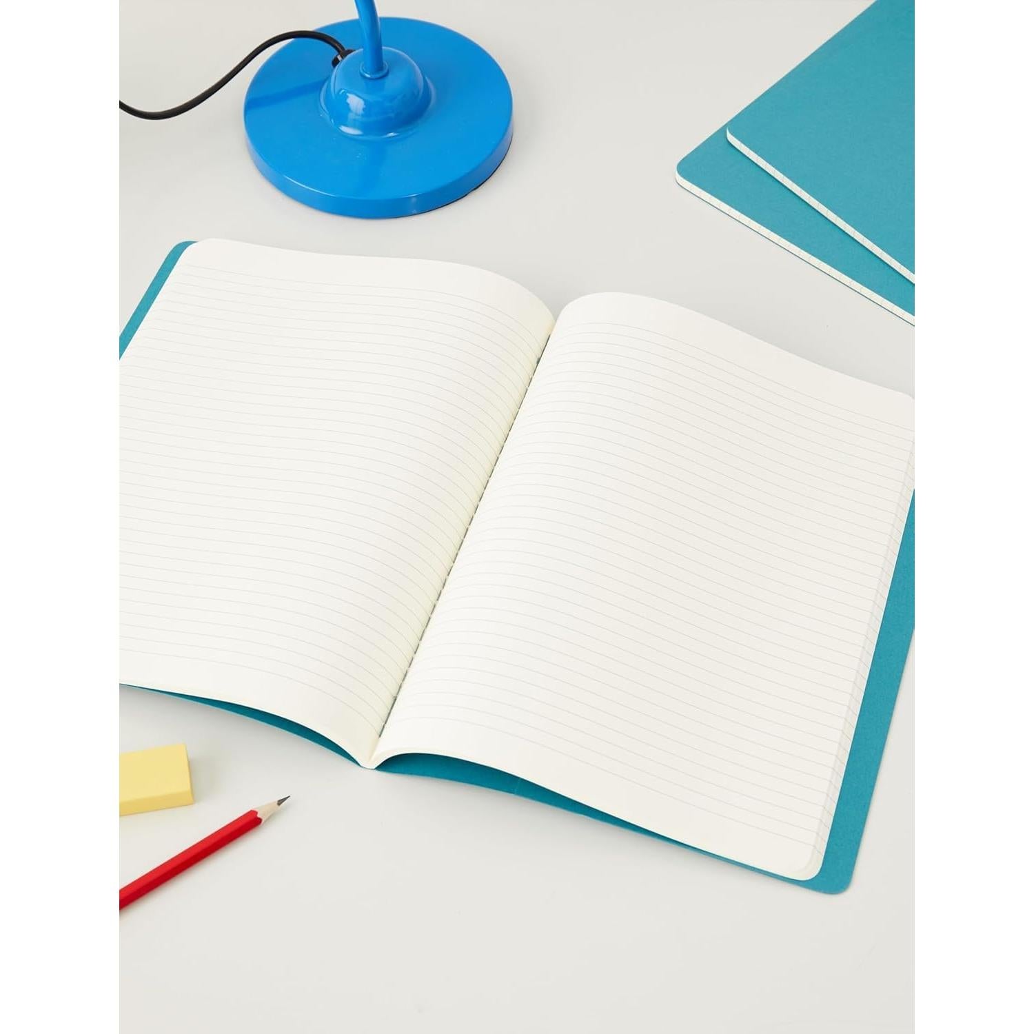 Cuaderno Moleskine Cahier Tapa Blanda Grande Azul 3 Pzas