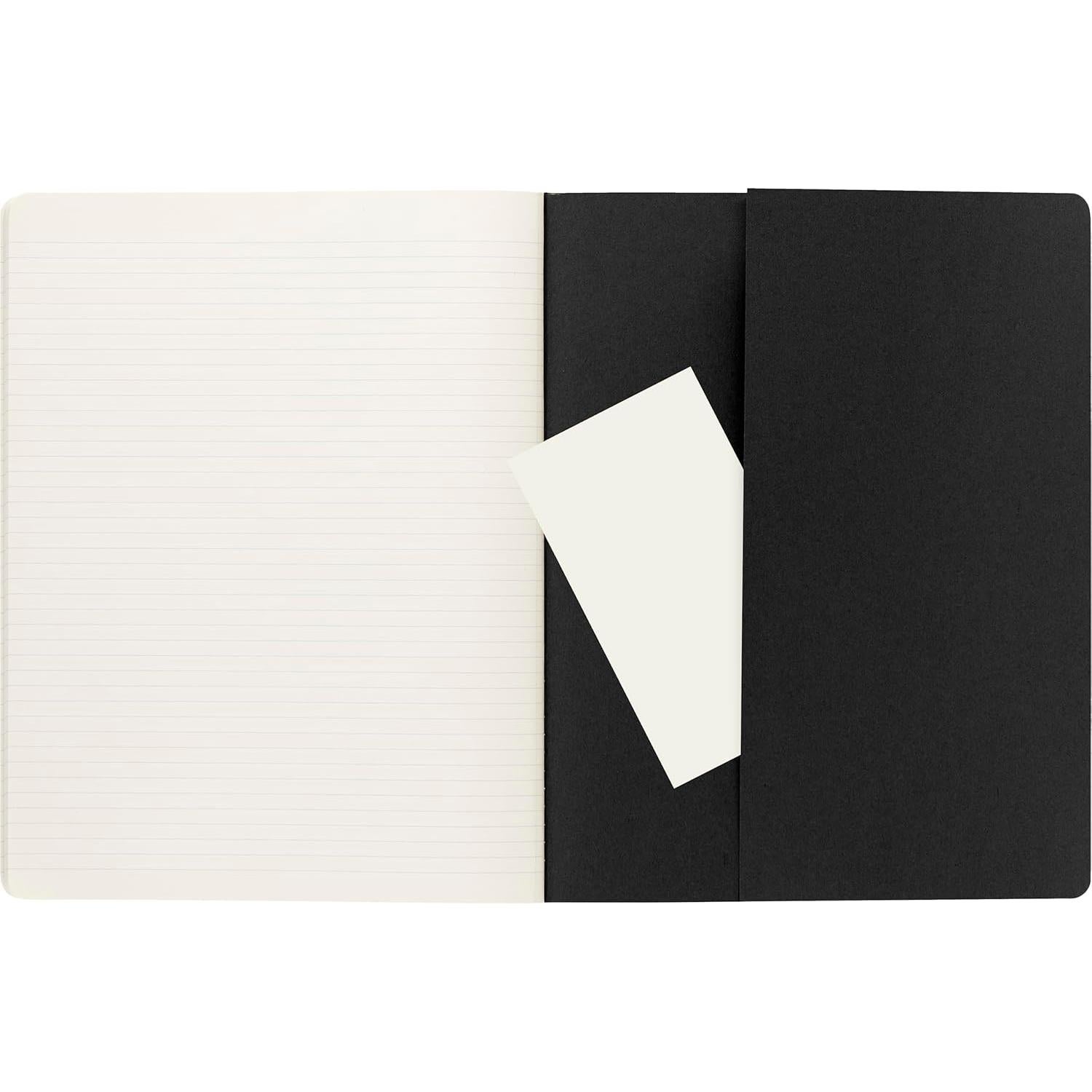 Moleskine Cahier Journal Grande Rayado Negro 80 Páginas Juego de 3