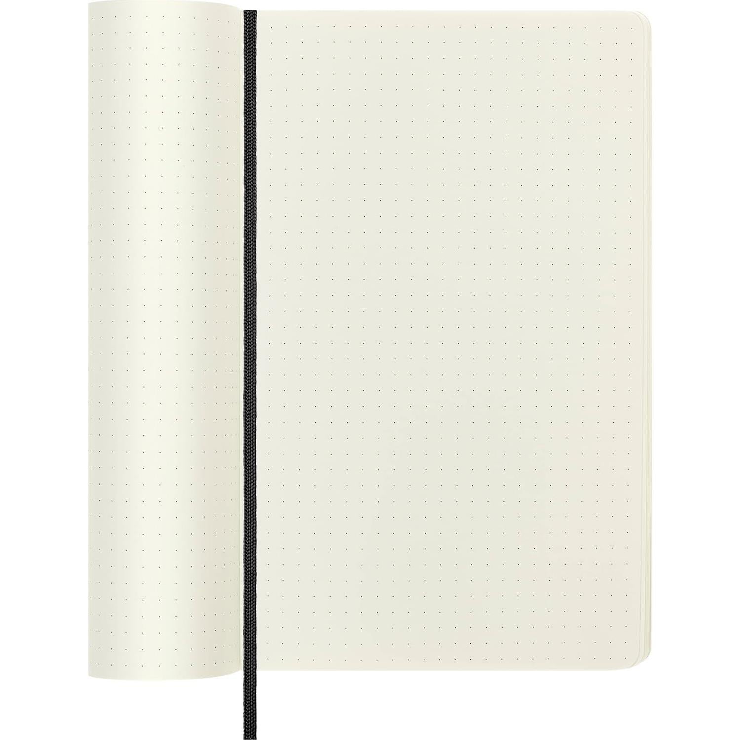 Cuaderno Moleskine Clásico Tapa Blanda Grande Punteado Negro 192 Páginas