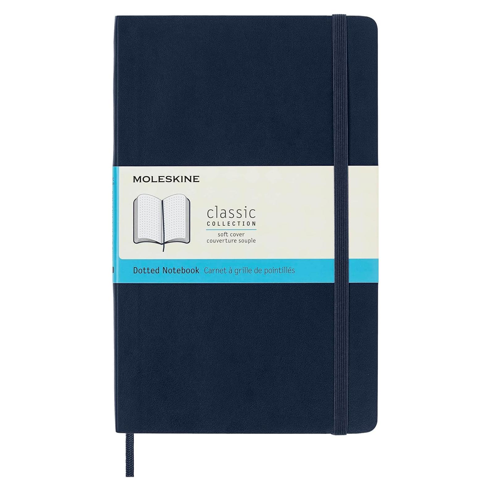 Cuaderno Moleskine Tapa Blanda Grande Punteado Azul Zafiro 192p