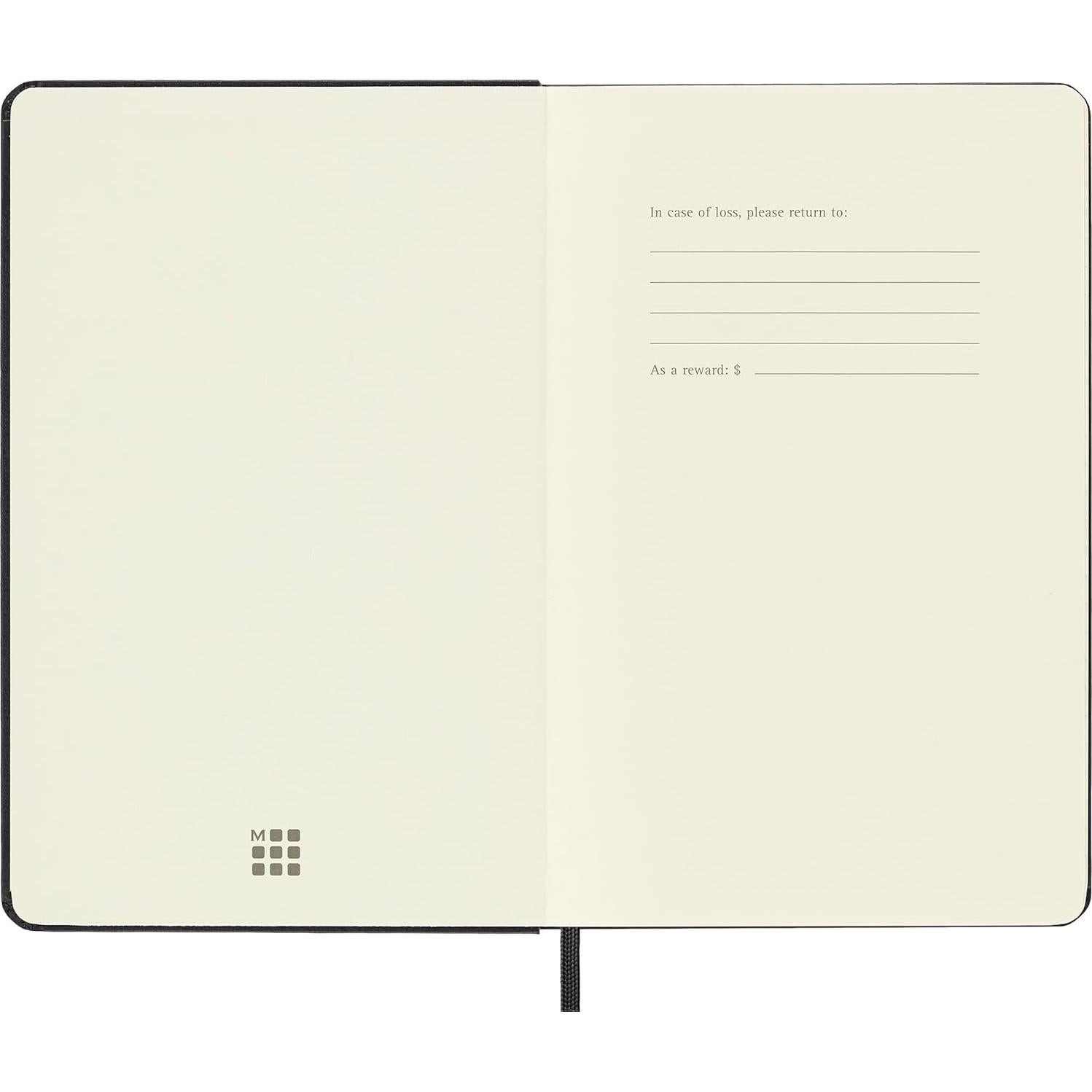 Cuaderno Moleskine Clásico Mediano Tapa Dura Rayado Negro 208 Páginas