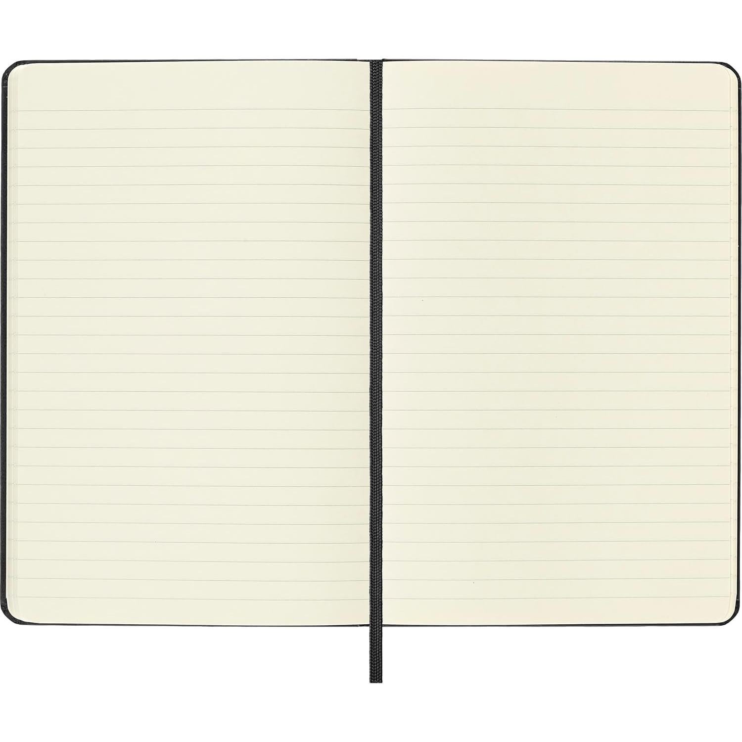 Cuaderno Moleskine Clásico Mediano Tapa Dura Rayado Negro 208 Páginas