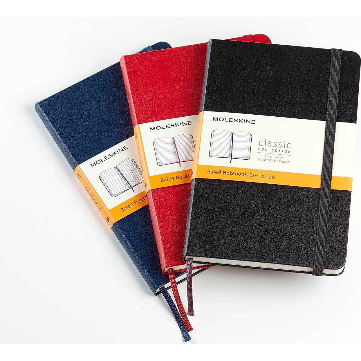 Cuaderno Moleskine Clásico Mediano Tapa Dura Rayado Negro 208 Páginas