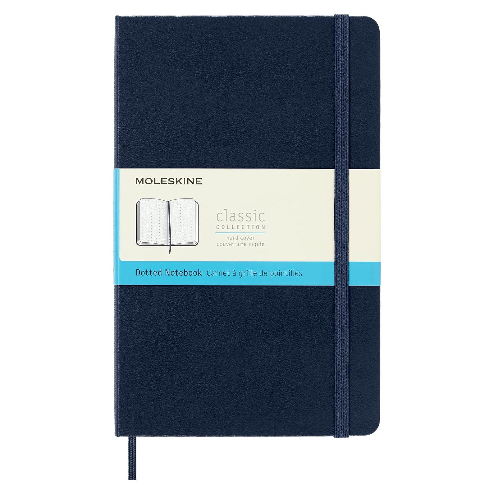 Cuaderno Moleskine Clásico Grande Punteado Azul Zafiro