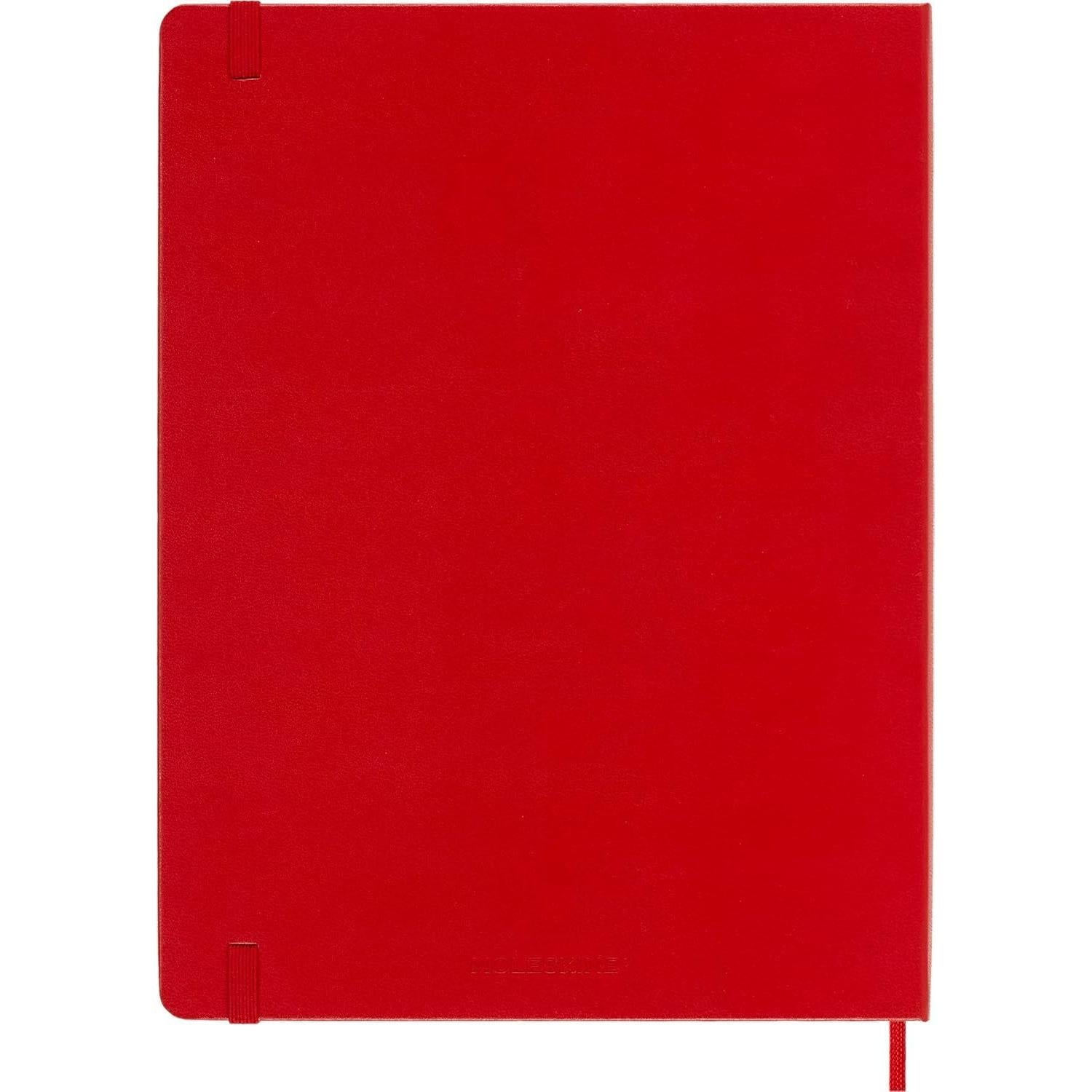 Cuaderno Moleskine Clásico XL Tapa Dura Rayado Rojo 192 Páginas