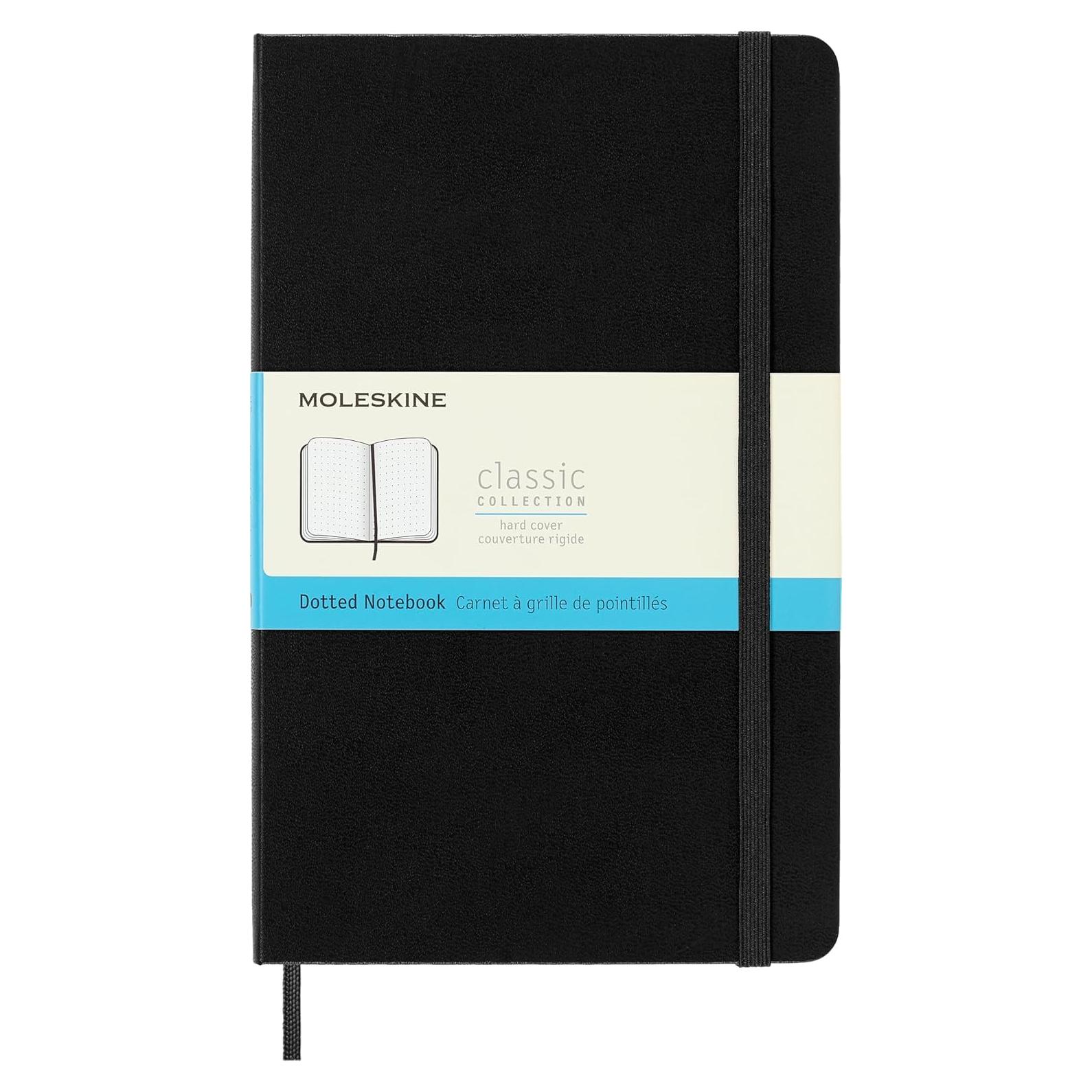 Cuaderno Clásico Moleskine Grande Punteado Negro 240 Páginas