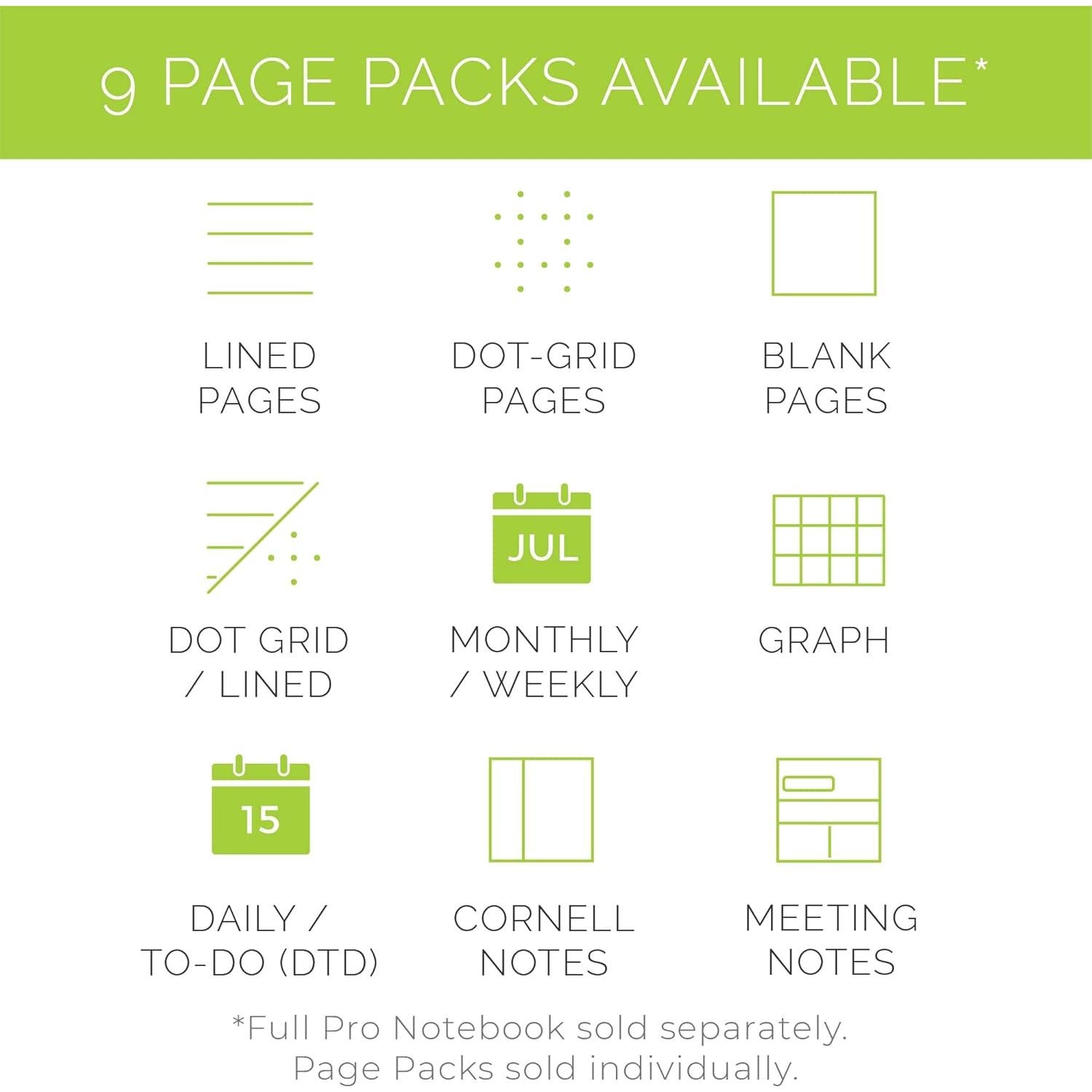 Paquete de Páginas Pro Rocketbook - 20 Hojas Reutilizables Carta