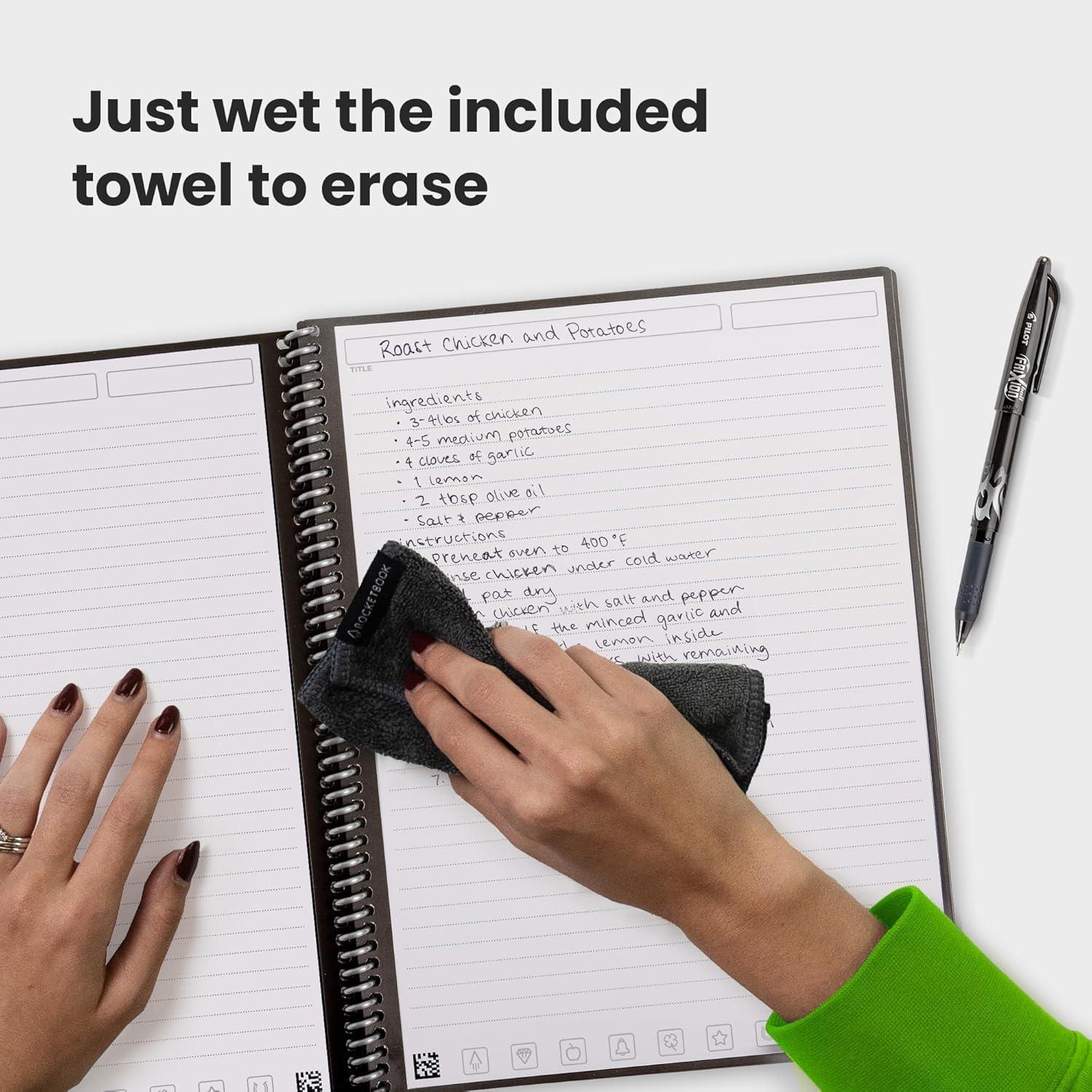 Cuaderno Espiral Reutilizable Rocketbook Core Negro A5