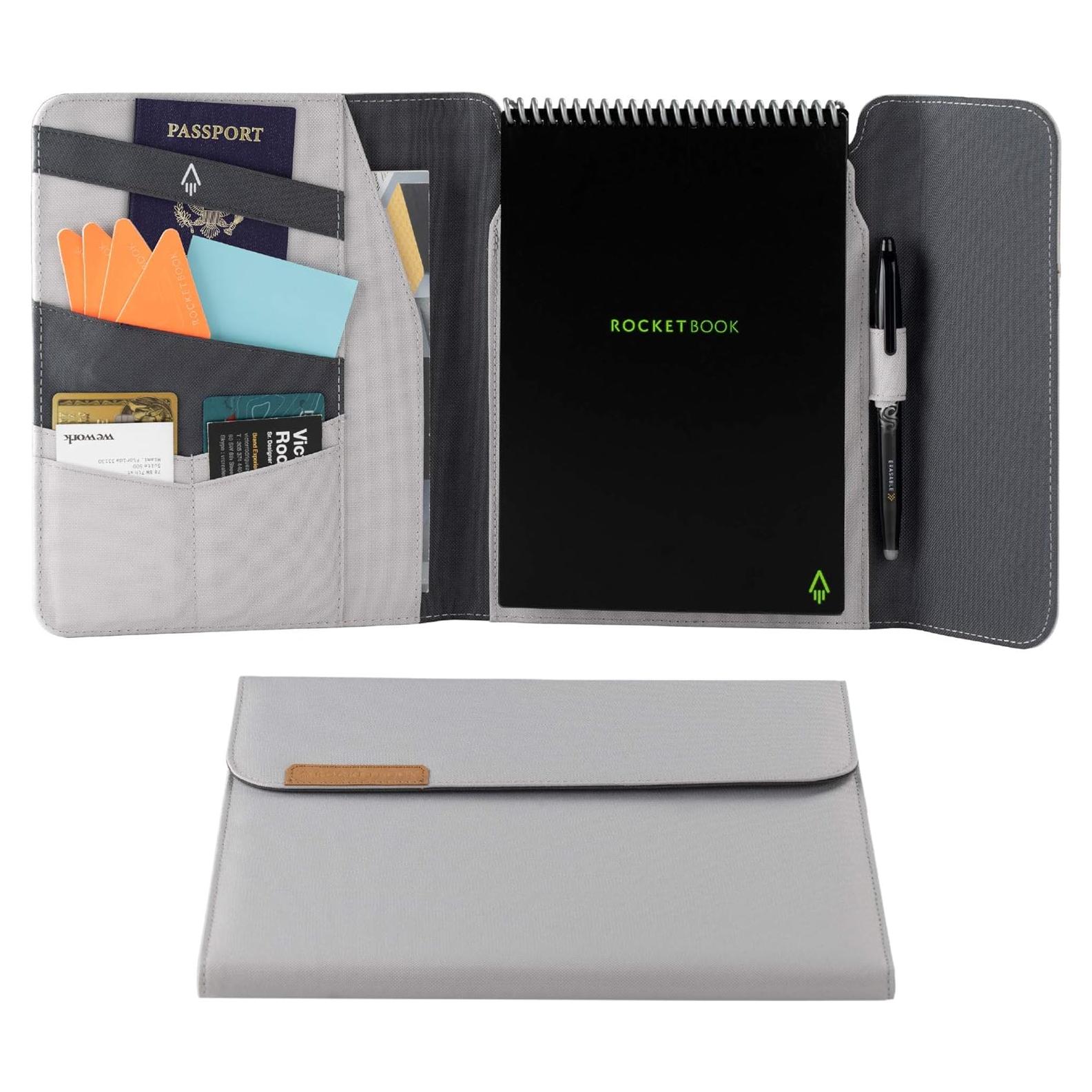 Funda Folio Rocketbook Flip Gris 100% Reciclable Tamaño Ejecutivo