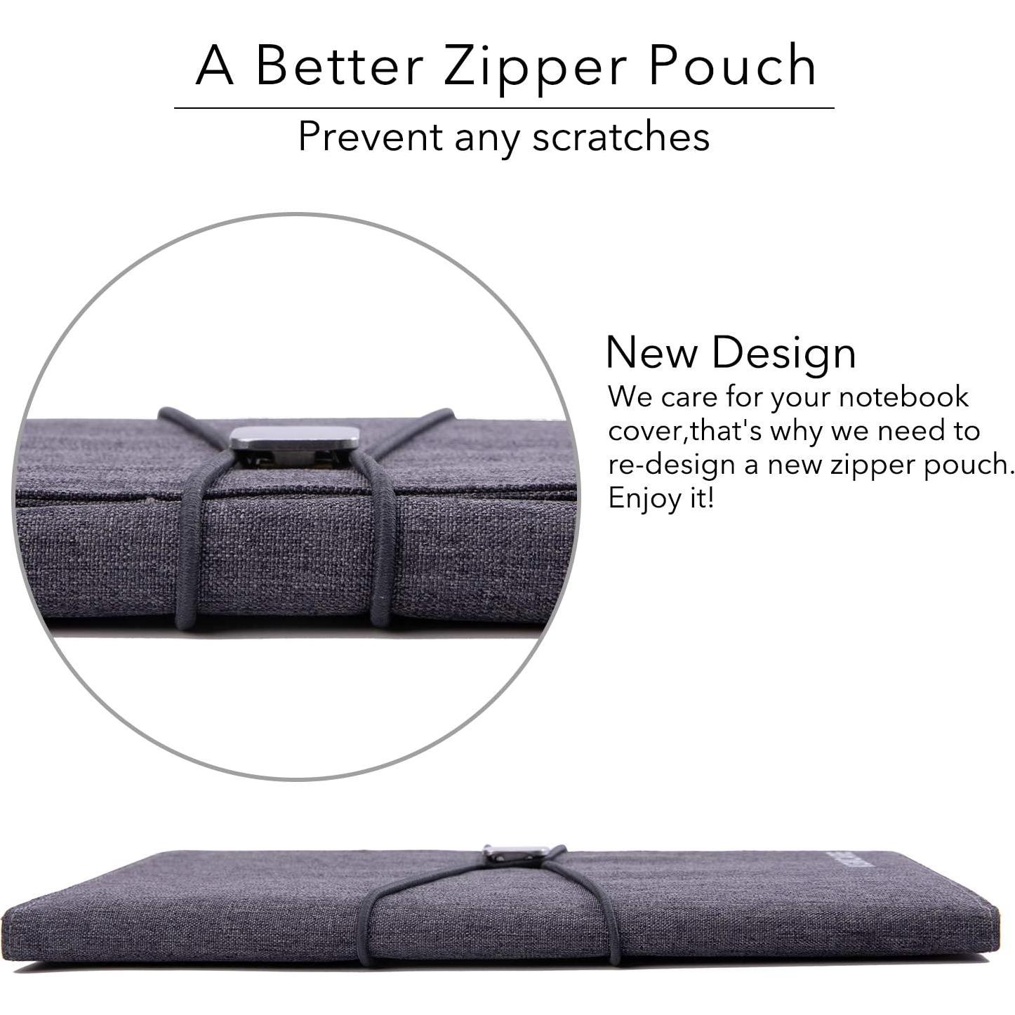 Funda Folio KGMCARE A5 Gris - Organizador Multiusos Tela Reciclada