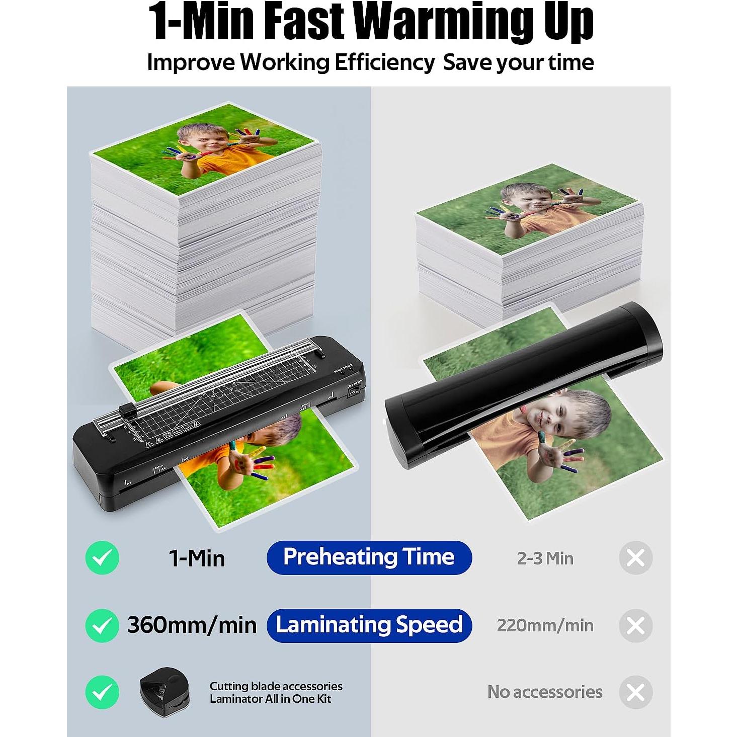 Laminadora A3 LADISHAN con Cortadora y 50 Hojas, 1.42 kg