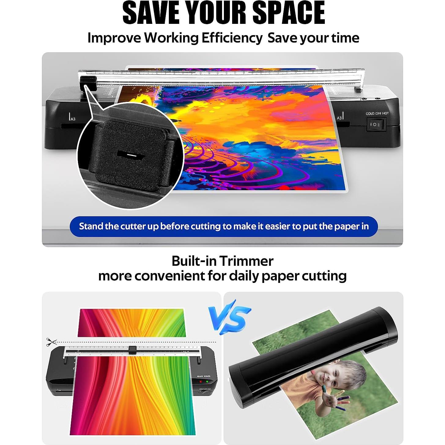 Laminadora A3 LADISHAN con Cortadora y 50 Hojas, 1.42 kg