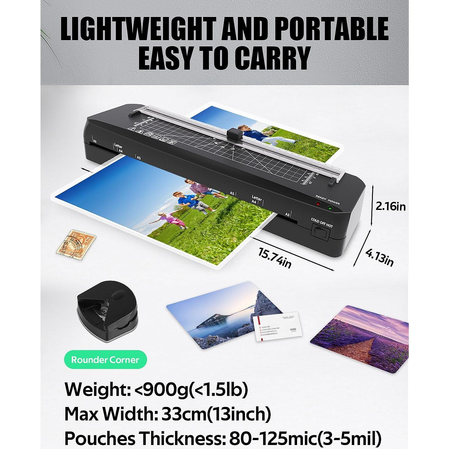 Laminadora A3 LADISHAN con Cortadora y 50 Hojas, 1.42 kg