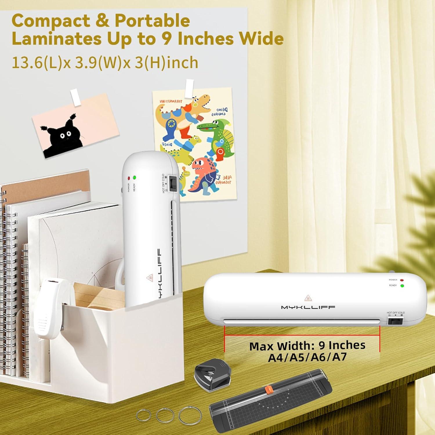 Laminadora Térmica Portátil MYKLLIFF A4 9" Blanca 6 en 1
