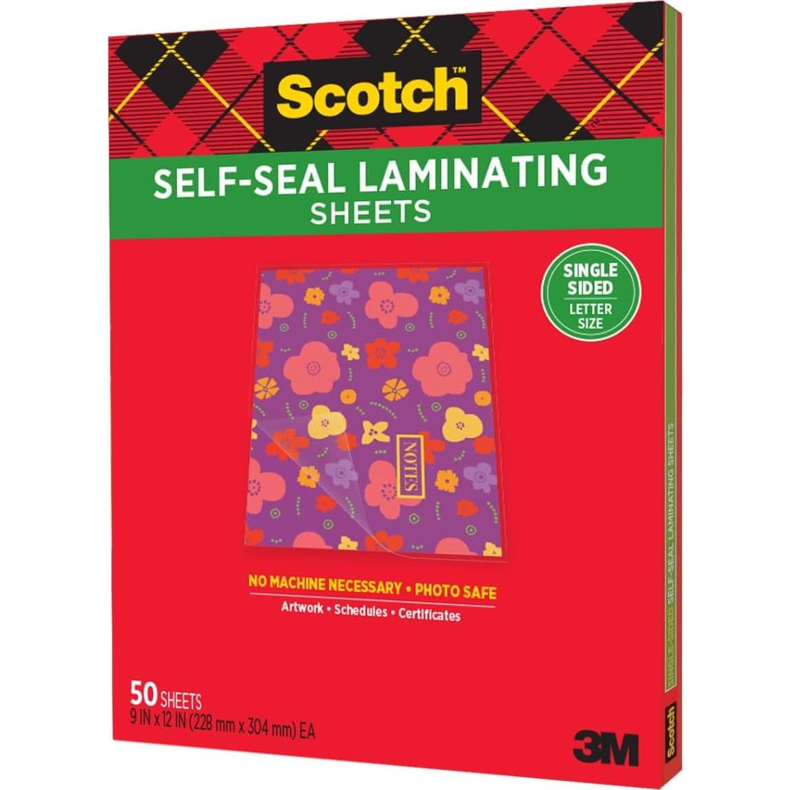 Hojas de Laminado Autoadhesivas Scotch 50 Unidades Carta