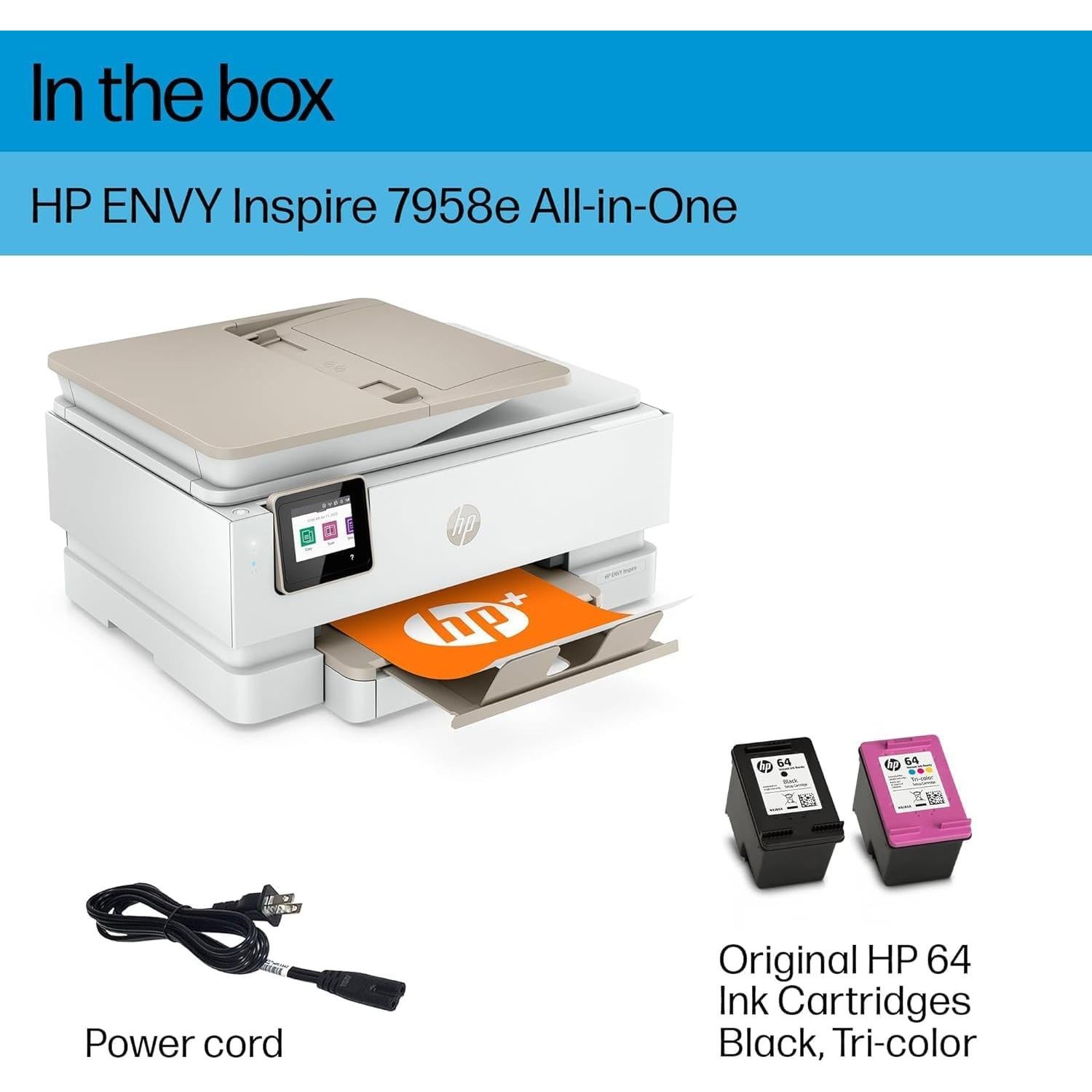 Impresora Multifuncional HP ENVY Inspire 7958e Inalámbrica