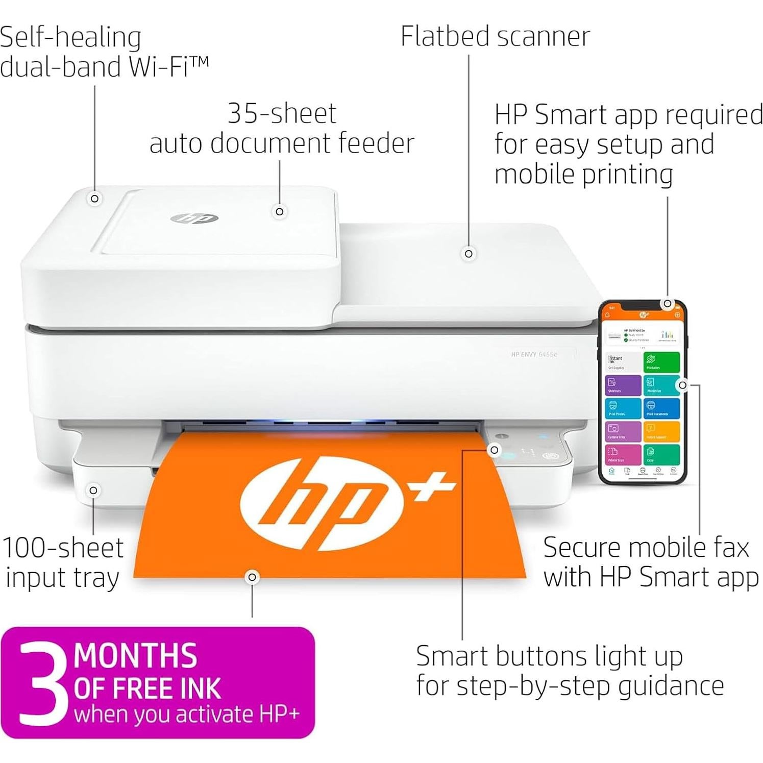 Impresora Inalámbrica HP ENVY 6455e Todo-en-Uno Color