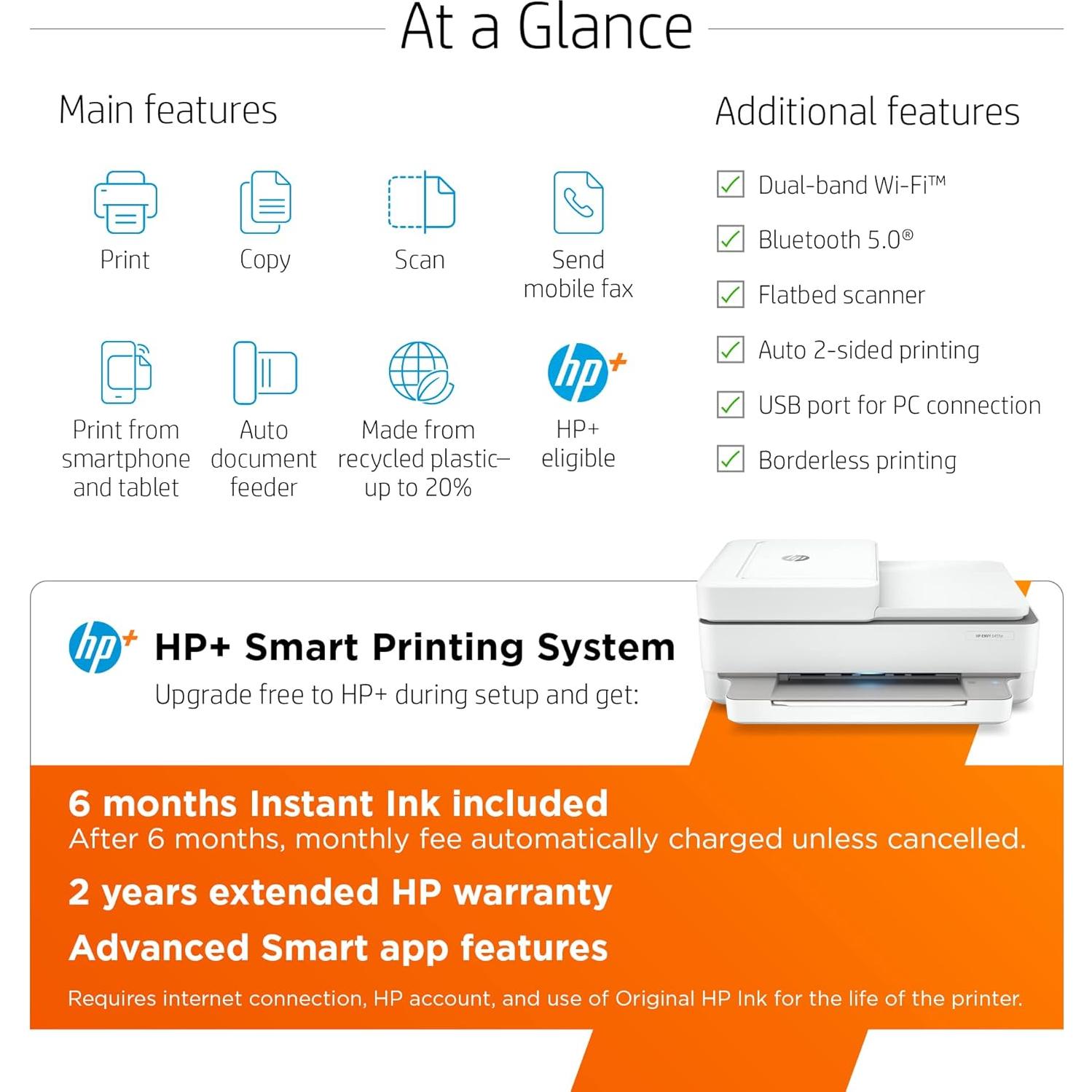 Impresora Inalámbrica HP ENVY 6455e Todo-en-Uno Color