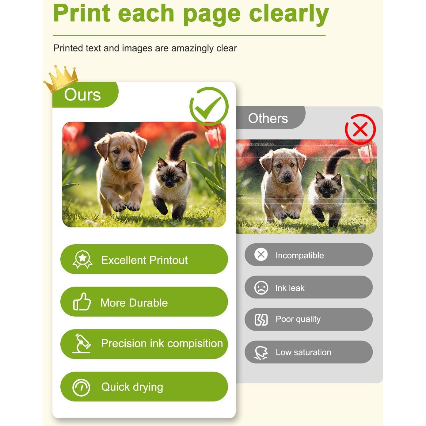 Cartuchos de Tinta 962XL Mooxrbog - Paquete de 5 (2 Negro, 1 Cian, 1 Magenta, 1 Amarillo)