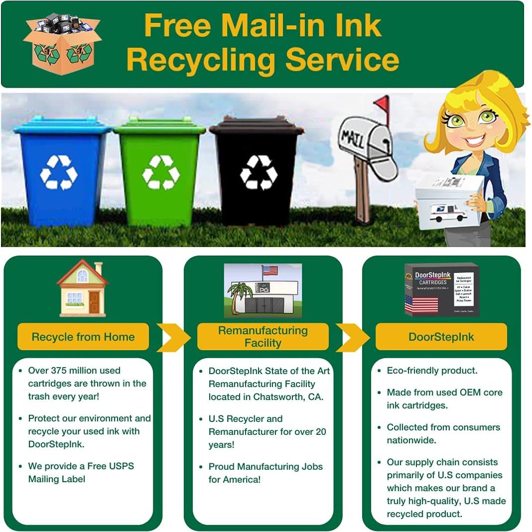 Cartucho Remanufacturado HP 962 Paquete de 4 Negro, Cian, Magenta, Amarillo