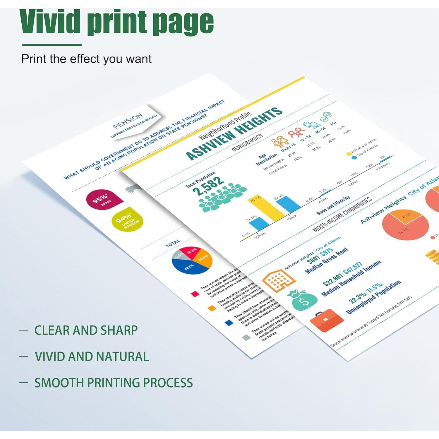 Cartuchos de tinta Obuweu 962XL para HP - Paquete de 4