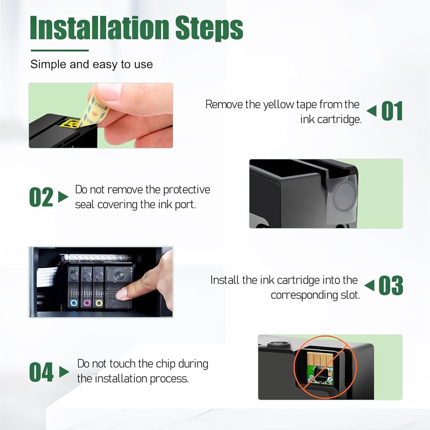 Cartuchos de tinta Obuweu 962XL para HP - Paquete de 4