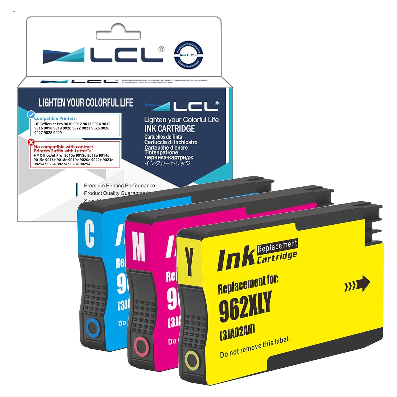 Cartuchos de tinta LCL 962XL Cian Magenta Amarillo para HP