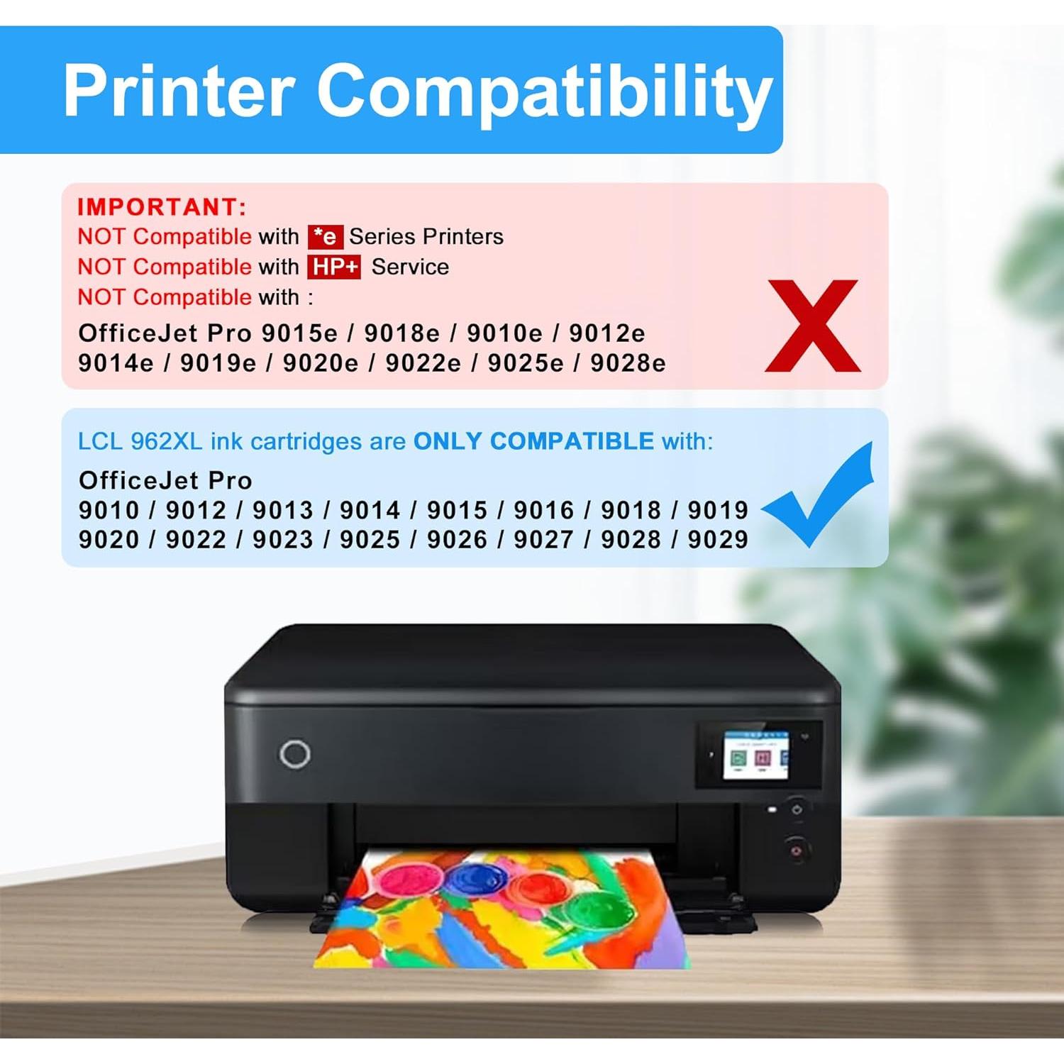 Cartuchos de tinta LCL 962XL Cian Magenta Amarillo para HP