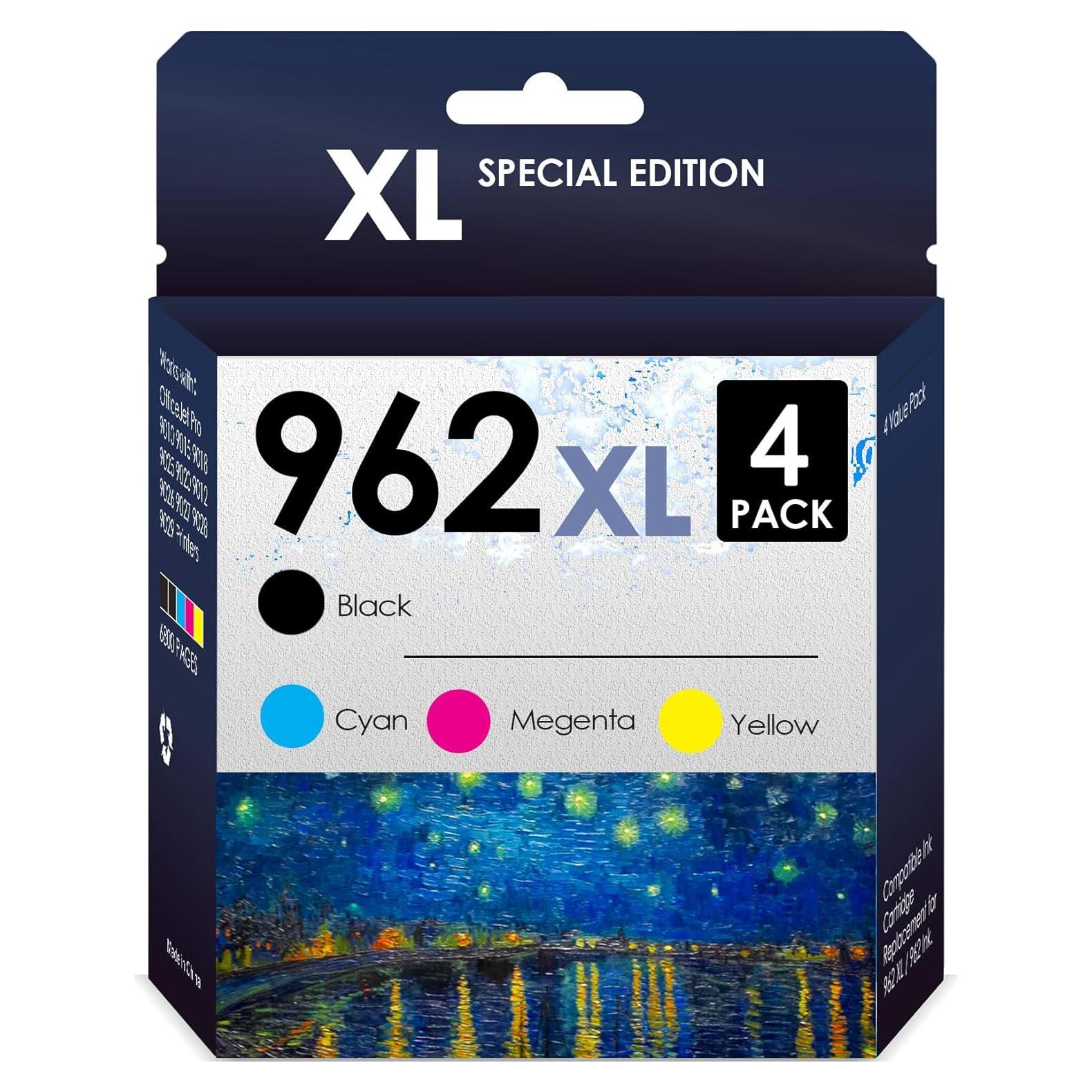 Cartucho de tinta 5-Star 962XL compatible para HP OfficeJet Pro - Paquete de 4