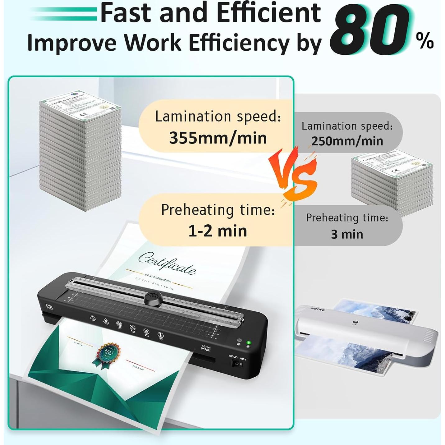 Máquina de Laminado A3 Raycial 33 cm Frío y Térmico 50 Hojas