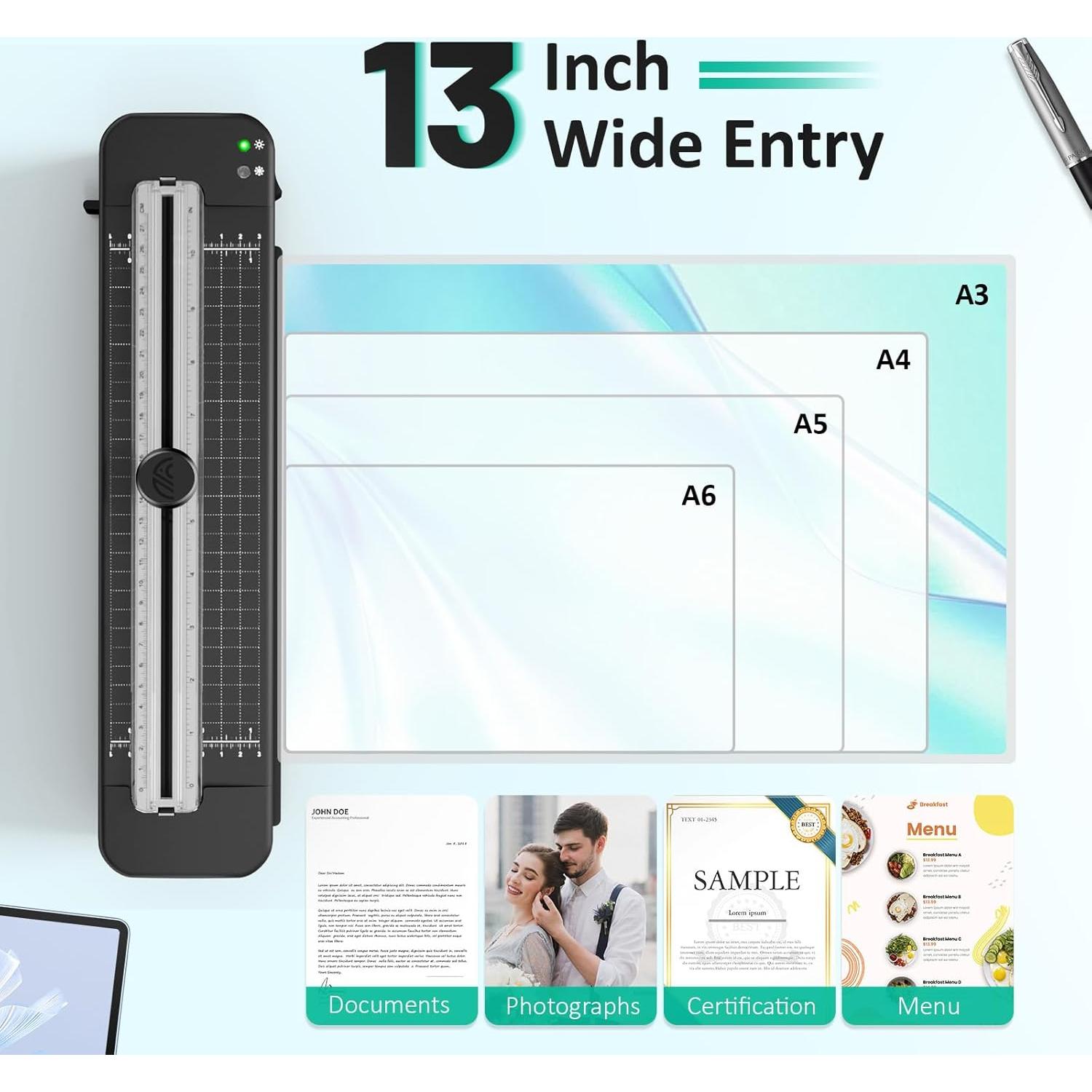 Máquina de Laminado A3 Raycial 33 cm Frío y Térmico 50 Hojas