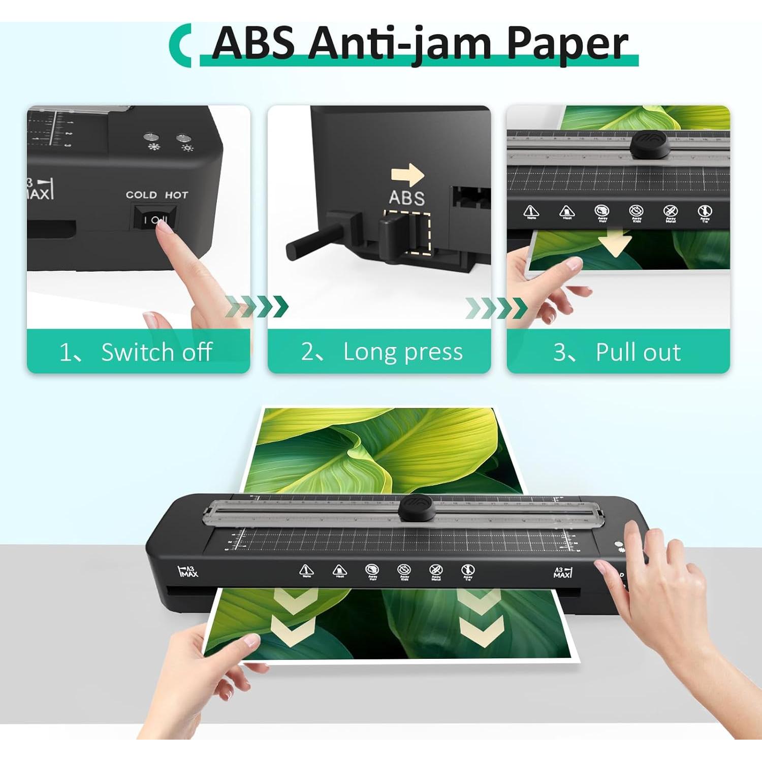 Máquina de Laminado A3 Raycial 33 cm Frío y Térmico 50 Hojas