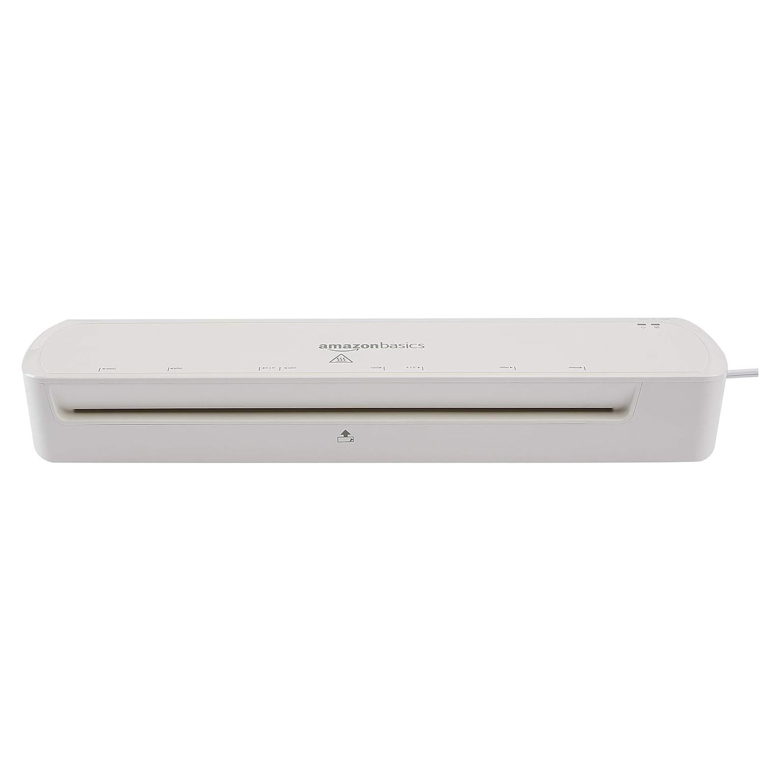 Laminadora Térmica Amazon Basics 30.48 cm Blanca con Fundas