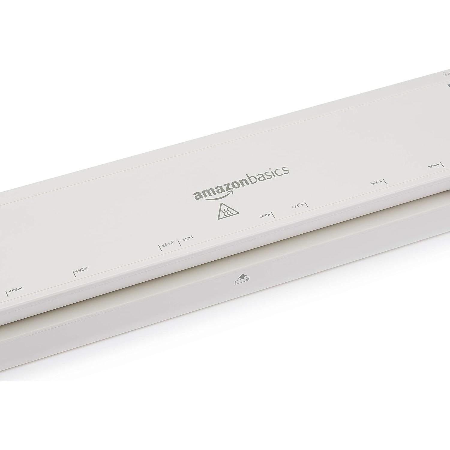 Laminadora Térmica Amazon Basics 30.48 cm Blanca con Fundas