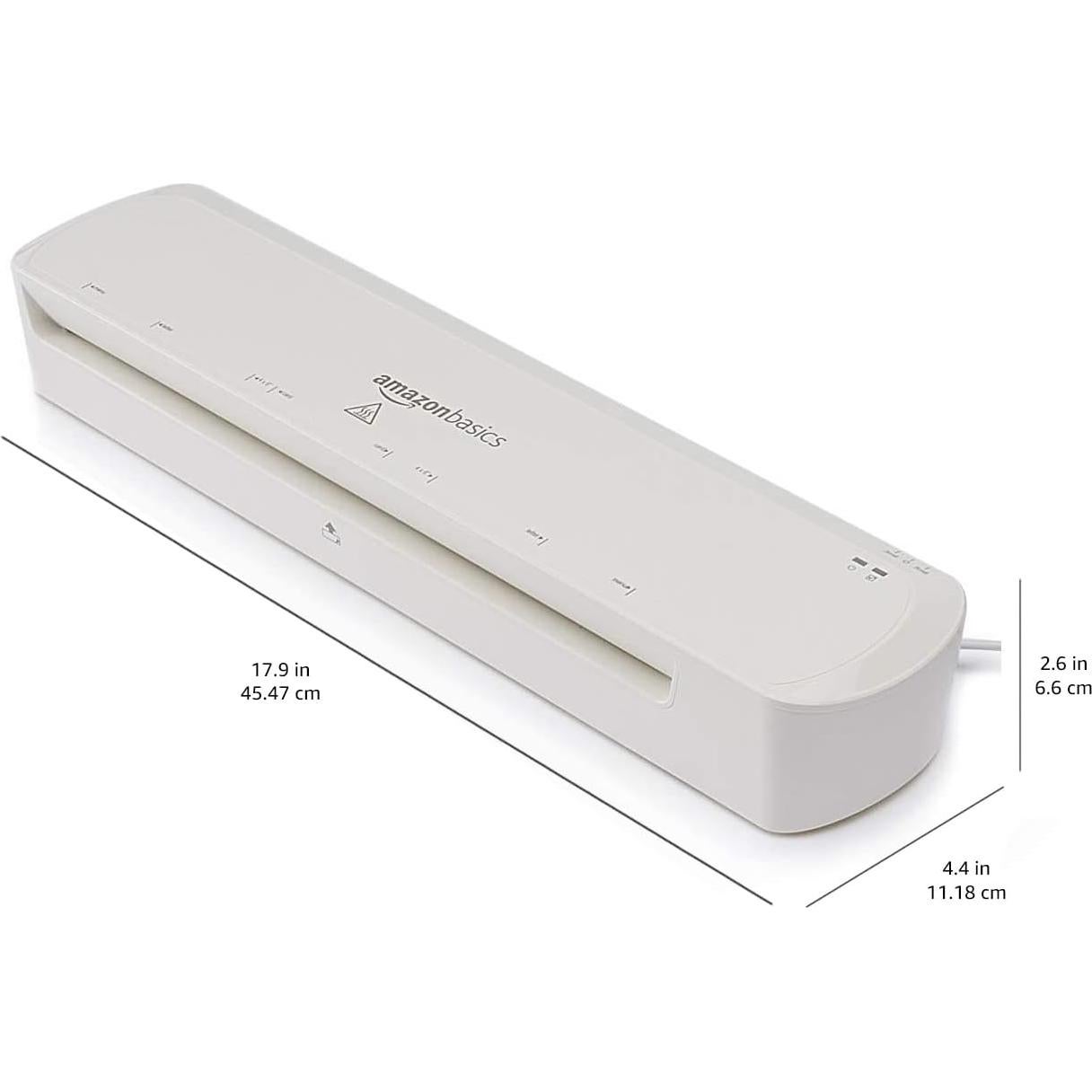 Laminadora Térmica Amazon Basics 30.48 cm Blanca con Fundas