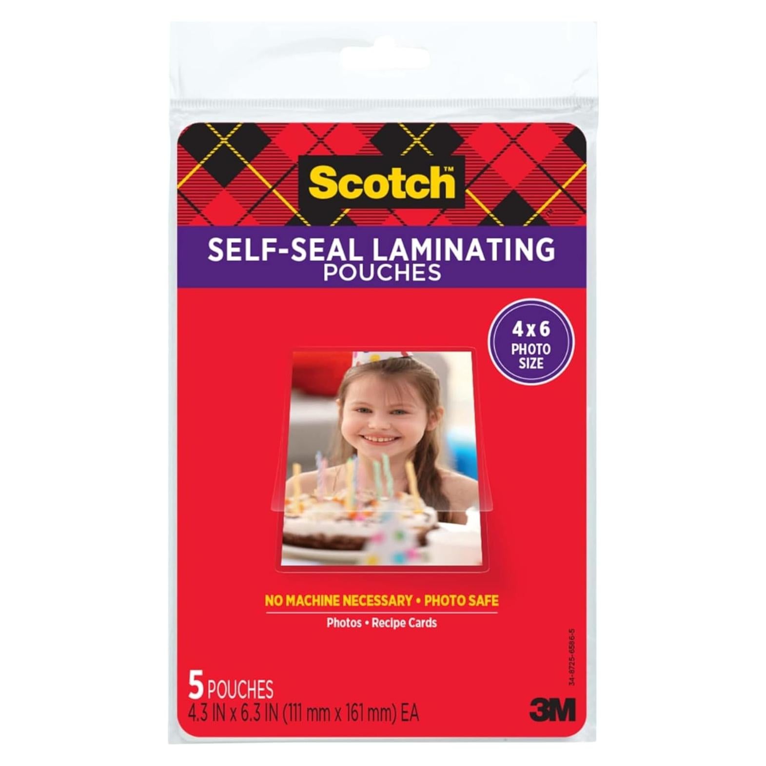 Paquete de Laminado Autoadhesivo Scotch 10.92x16 cm Brillante