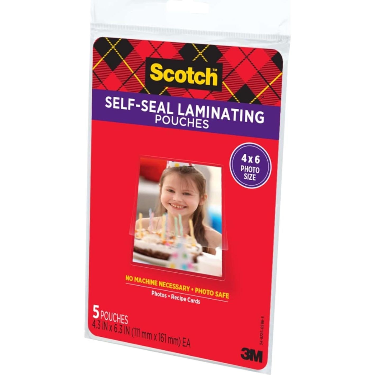 Paquete de Laminado Autoadhesivo Scotch 10.92x16 cm Brillante