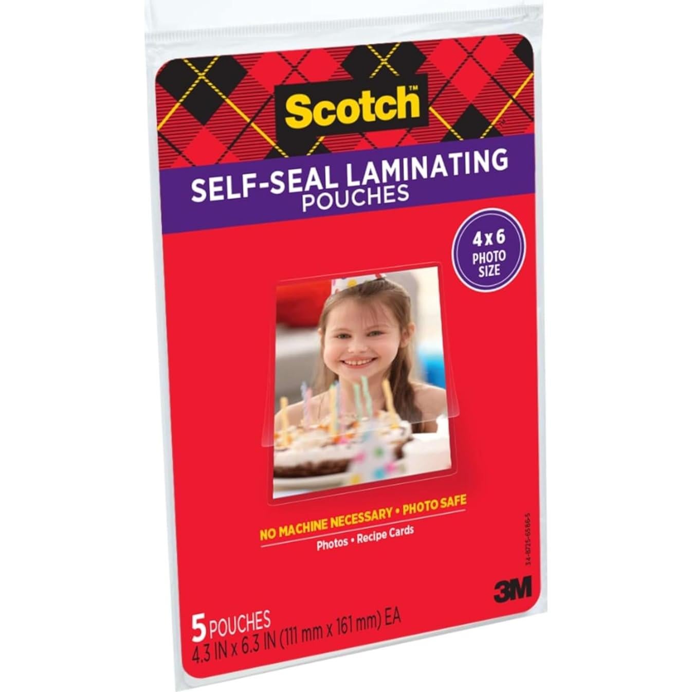 Paquete de Laminado Autoadhesivo Scotch 10.92x16 cm Brillante