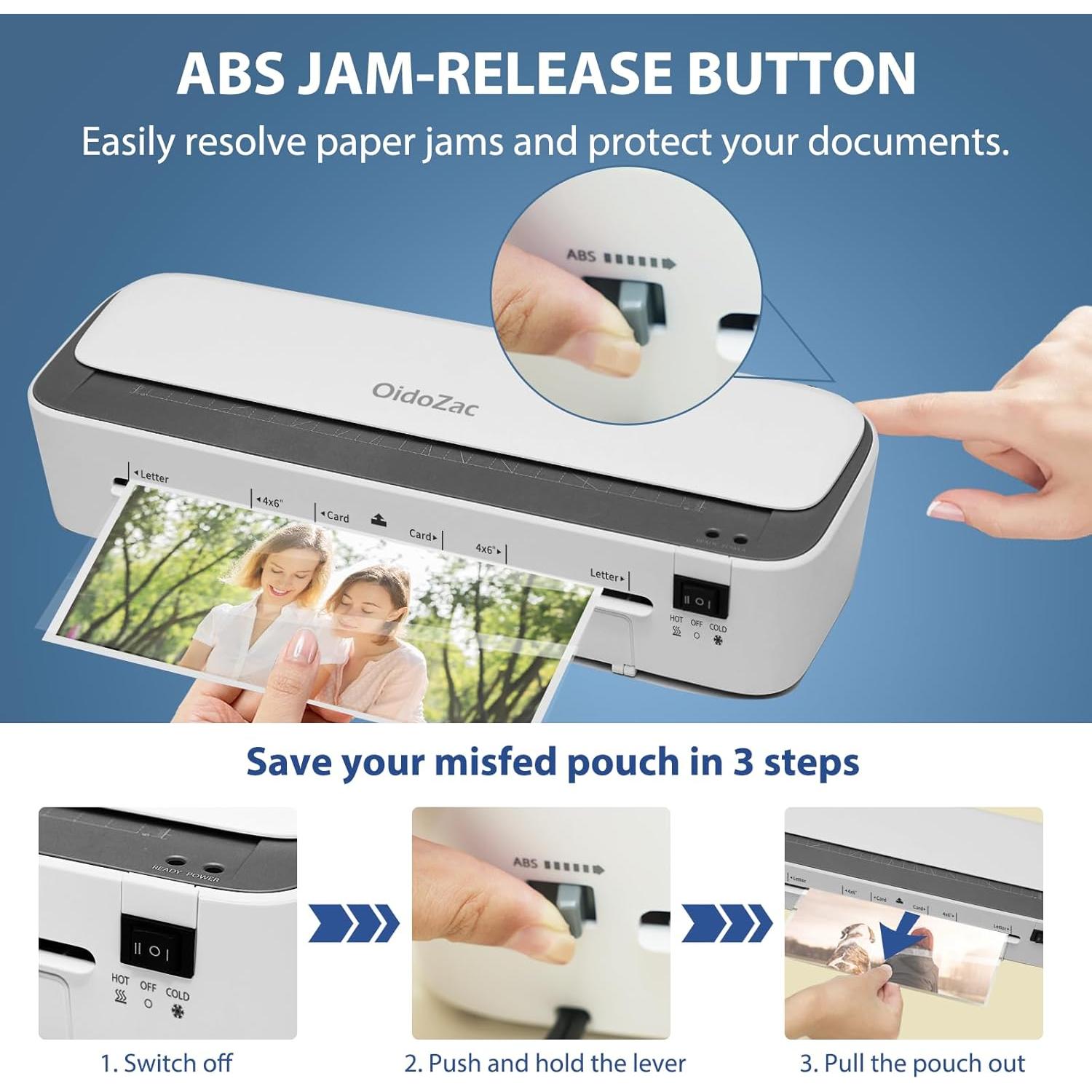 Laminadora OidoZac 11 en 1 A4 9" Caliente y Frío 36 Hojas