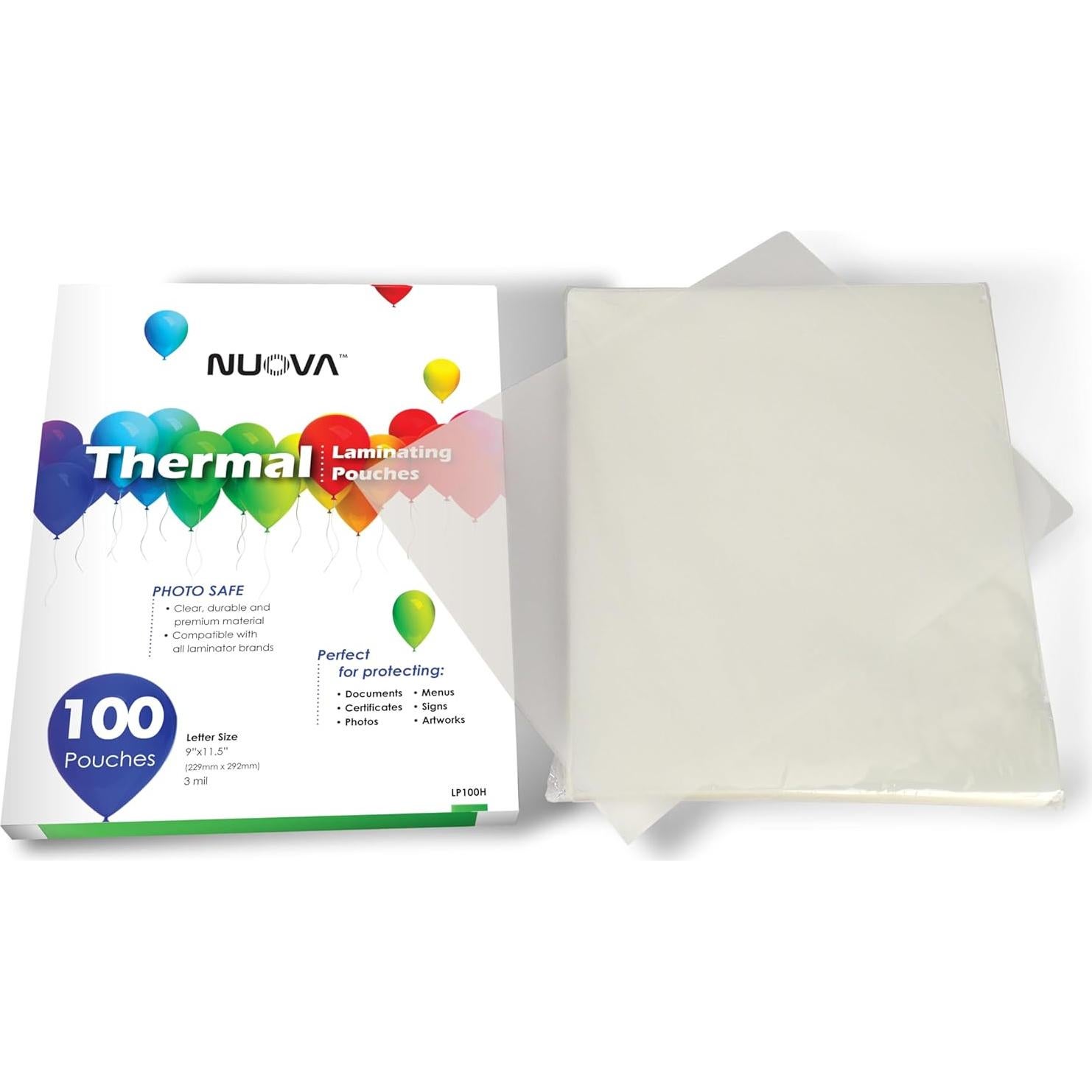 Paquete de Laminado Térmico Nuova 100 Hojas 75 micras Carta