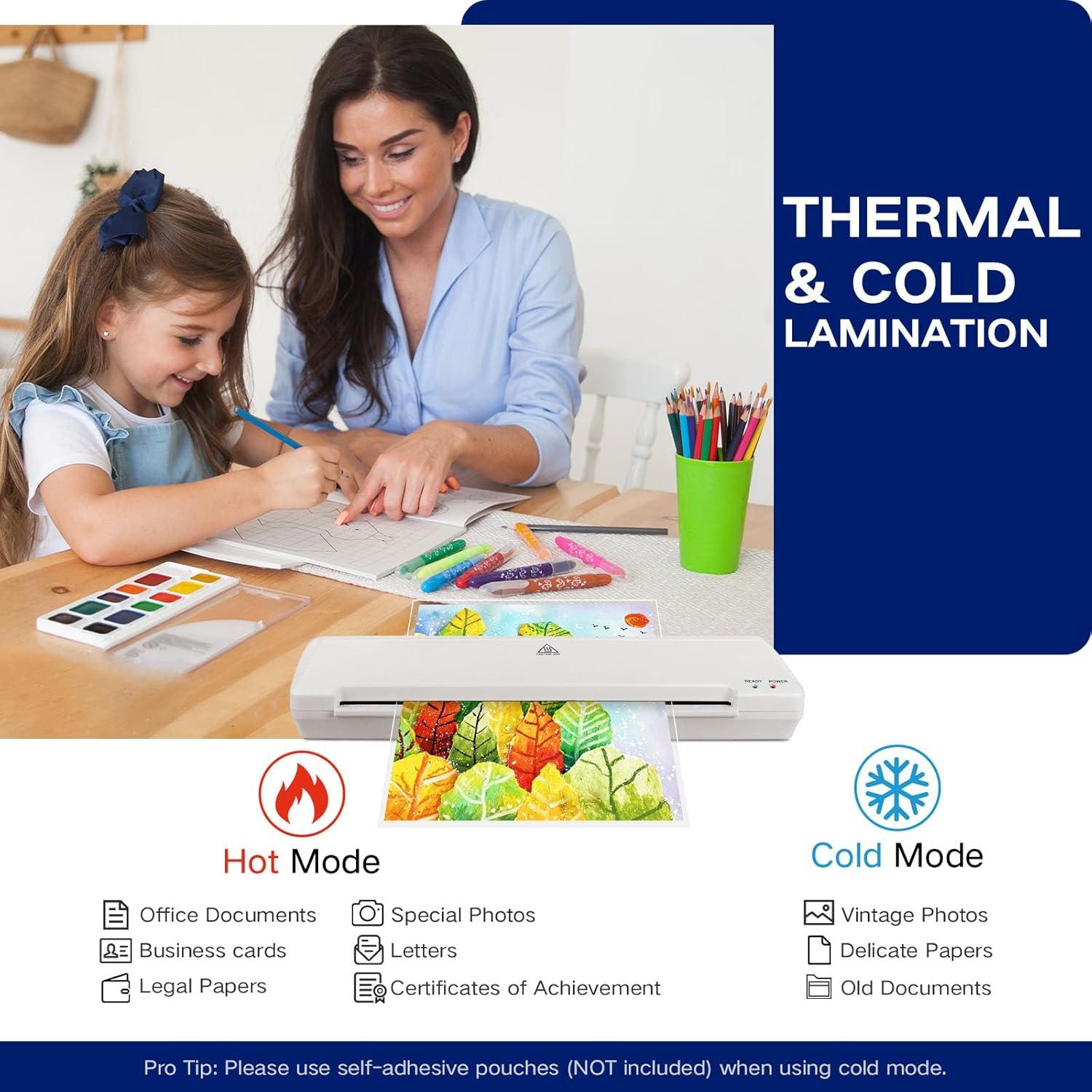 Laminadora Térmica A3 Zyerch 7 en 1 con 40 Fundas