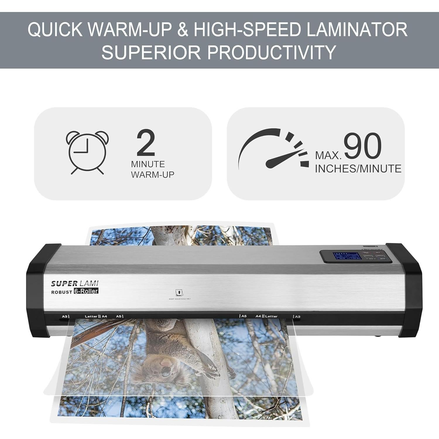 Máquina Laminadora SINCHI Robust 6 Rodillos 13" LCD 7.34kg