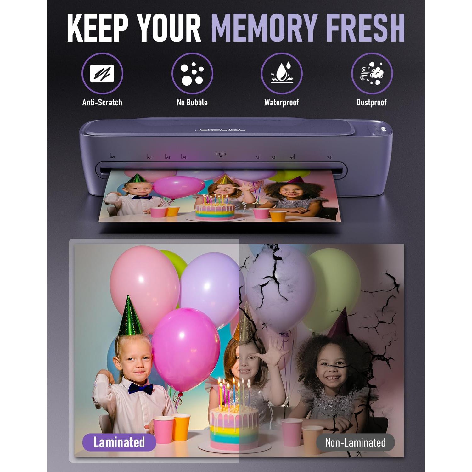 Laminadora Térmica Qfun 13" A3 9 en 1 Frío Caliente 60s